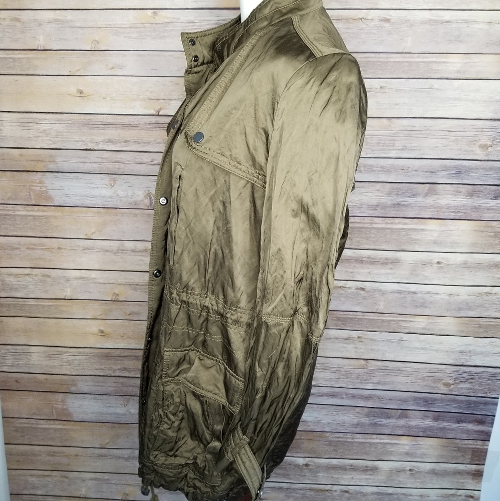 Vince Oversize Long Tunic Military Jacket Olive - Picture 3 of 8
